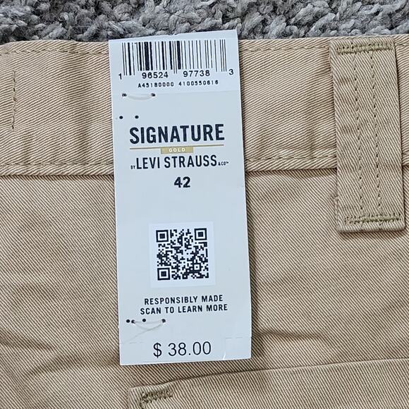 Levis signature gold utility shorts big & tall sz 42 tan new cargo carpenter - Picture 4 of 4